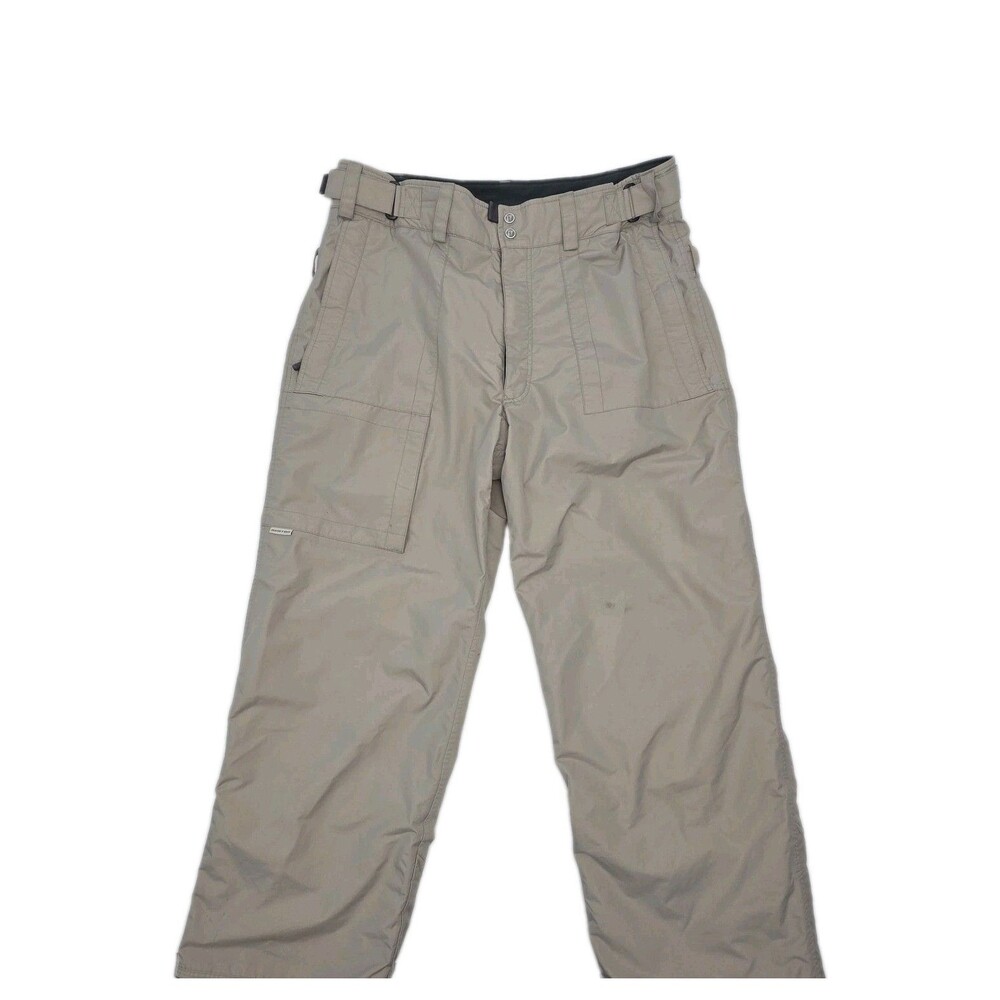 Burton Tactic Snowboard Ski Pants Men Sz XXL 2XL Gray Cargo Pockets Lined Zip